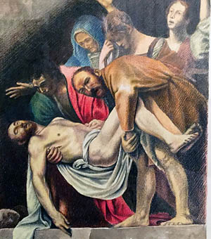 Free Interpretation of “The Entombment of Christ” by Caravaggio